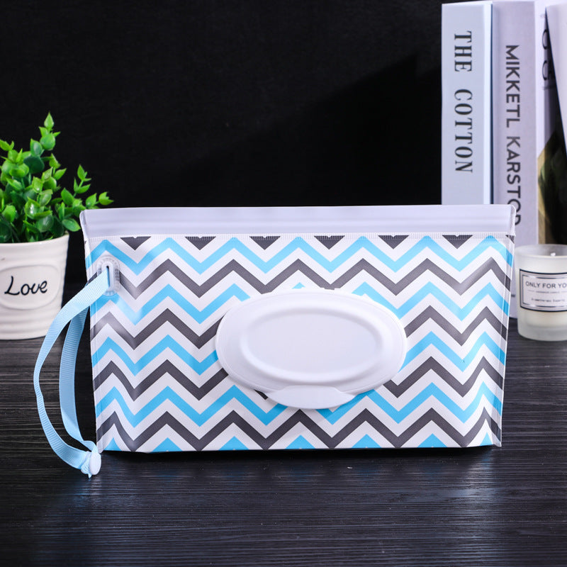 PEVA Flip Baby Wipes Portable Drawstring Bag