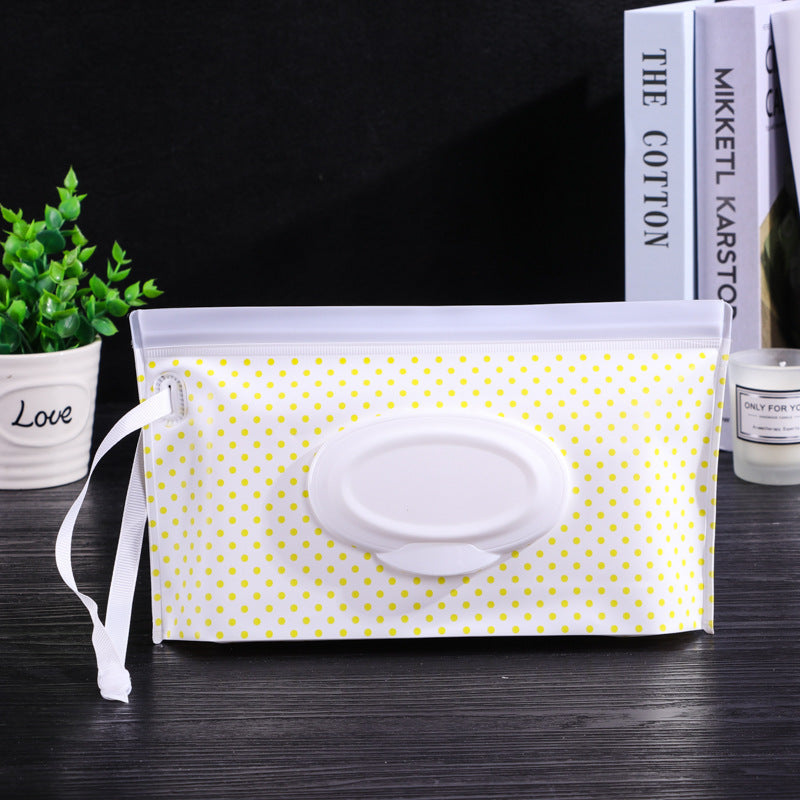 PEVA Flip Baby Wipes Portable Drawstring Bag